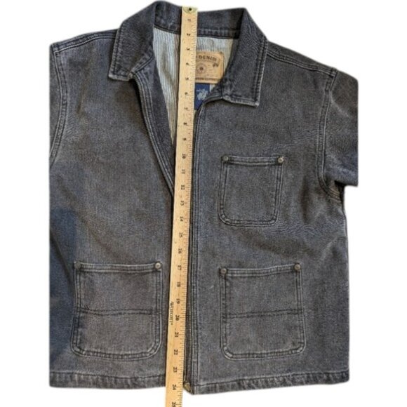 Gap Denim black acid wash collared denim jacket size L - Picture 6 of 6